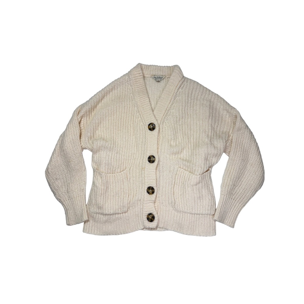 Miss Selfridge Cottagecore Cream Chunky Ribbed Knit Cardigan